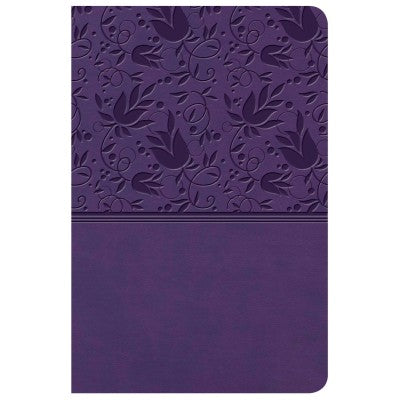 KJV Large Print Compact Reference Bible - Purple, LeatherTouch