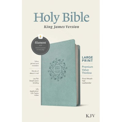 KJV Large Print Premium Value Thinline Bible, Filament Enabl