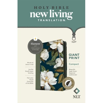 NLT Compact Giant Print Zipper Bible, Filament Edition
