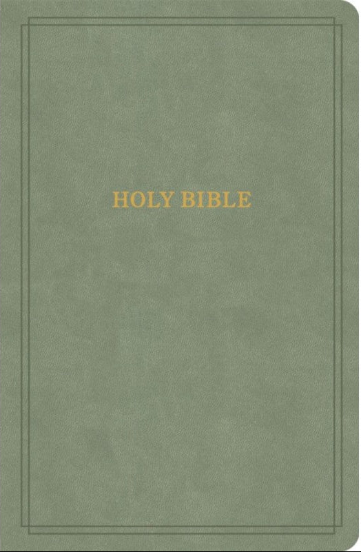 KJV - Large Print Personal Size Reference Bible - Sage, Suedesoft, Leathertouch
