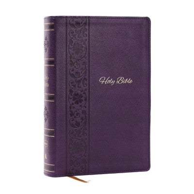 NKJV Bible: Personal Size Giant Print, Purple Leathersoft