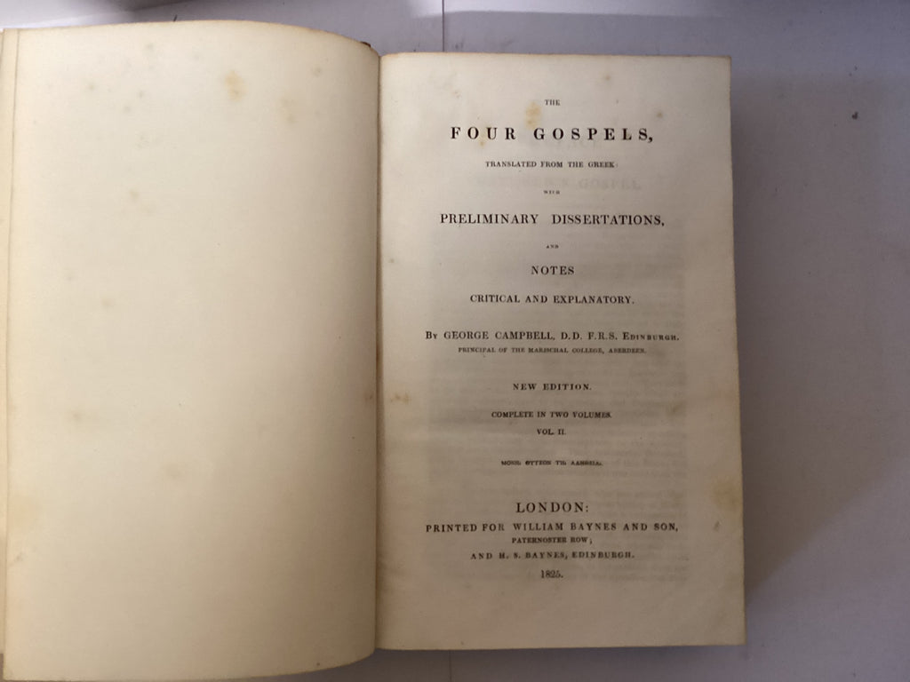 Campbell on the Gospels 2 Volumes (The John Gowan Collection)