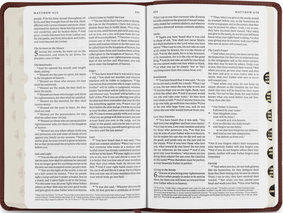 ESV Thinline Bible Indexed (TruTone, Espresso)