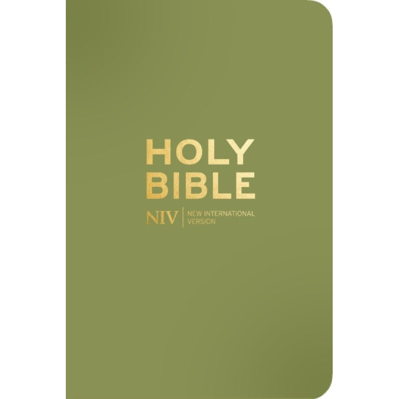 NIV Pocket Olive Bible with Gold Zip