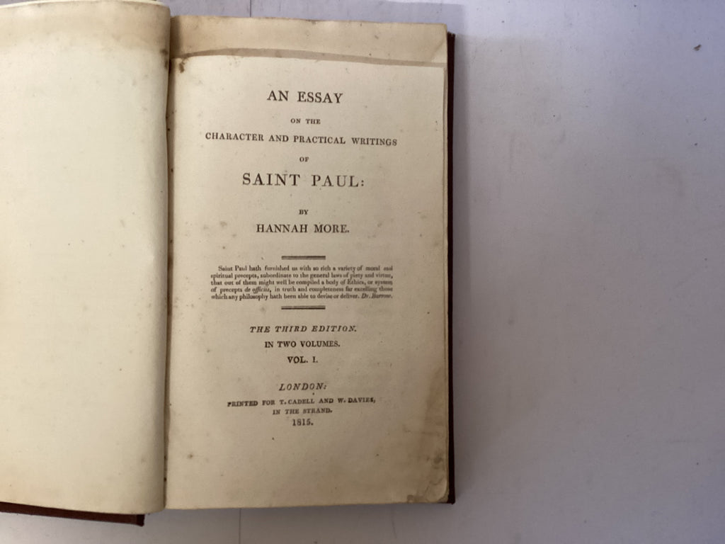 An Essay on the Character and Practical Writings of Saint Paul (The John Gowan Collection)