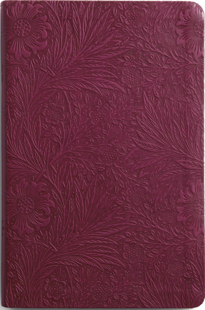 ESV Large Print Value Thinline Bible - TruTone, Raspberry, Floral Design