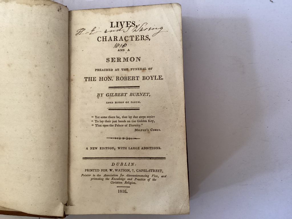 Lives, Characters, and a Sermon (The John Gowan Collection)