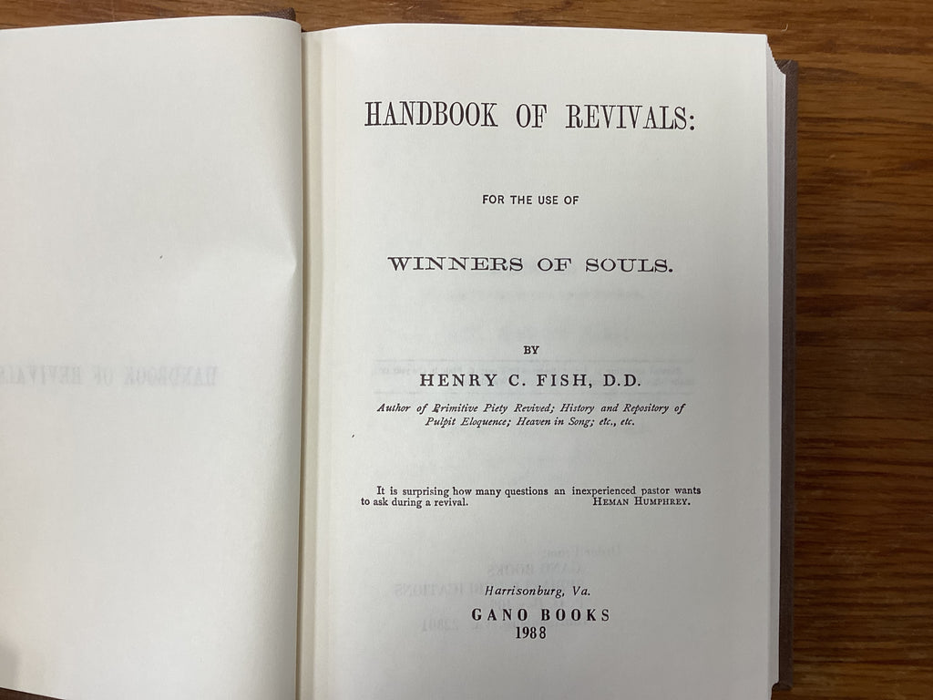 Handbook of Revivals (The John Gowan Collection)