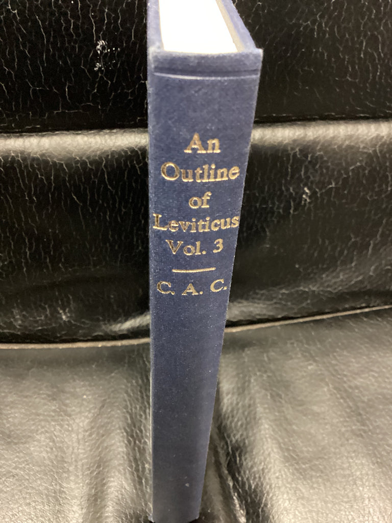 An Outline of Leviticus Vol. 3 (Used Copy)