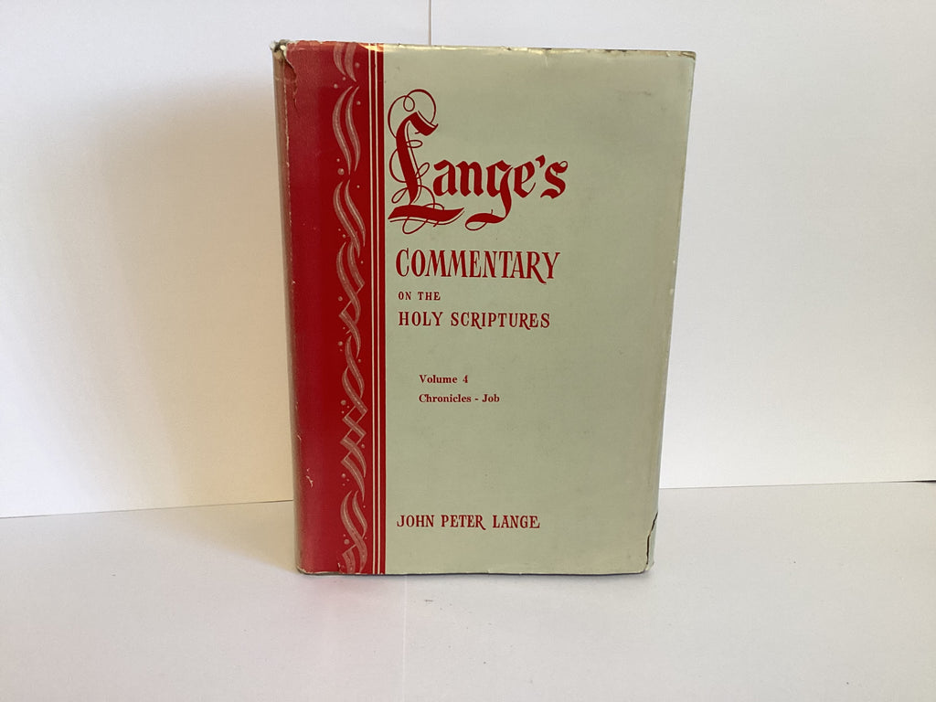 Langes Commentary: Chronicles-Job (Volume 4) (John Gowan Collection)