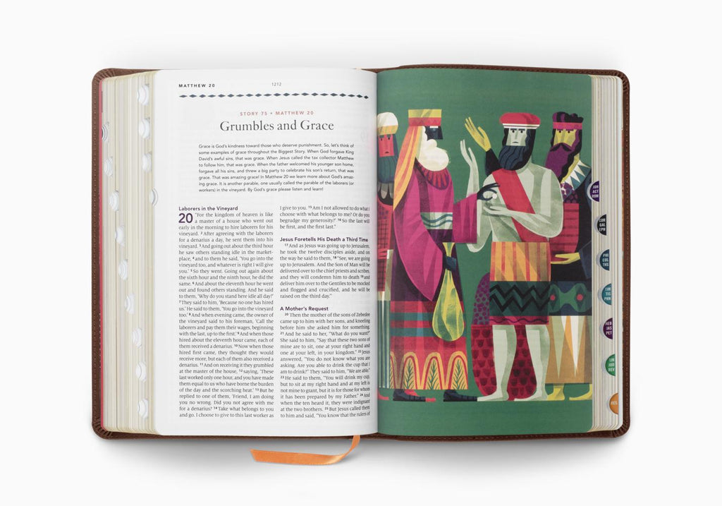 The Biggest Story Holy Bible For Kids (TruTone, Brown, Living Hope Design, Indexed)