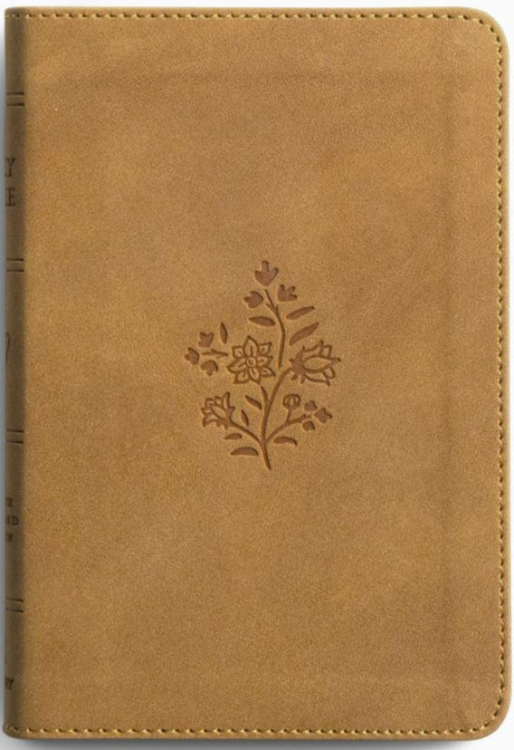ESV Compact Bible (TruTone, Nubuck Caramel, Wildflower Design)