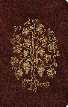 ESV Single Column Journaling Bible®, Large Print TruTone®, Burgundy, Grapevine Design