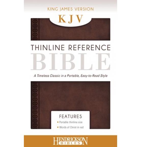 KJV Thinline Reference Bible, Flexisoft (Red Letter, Imitation Leather, Chestnut Brown)