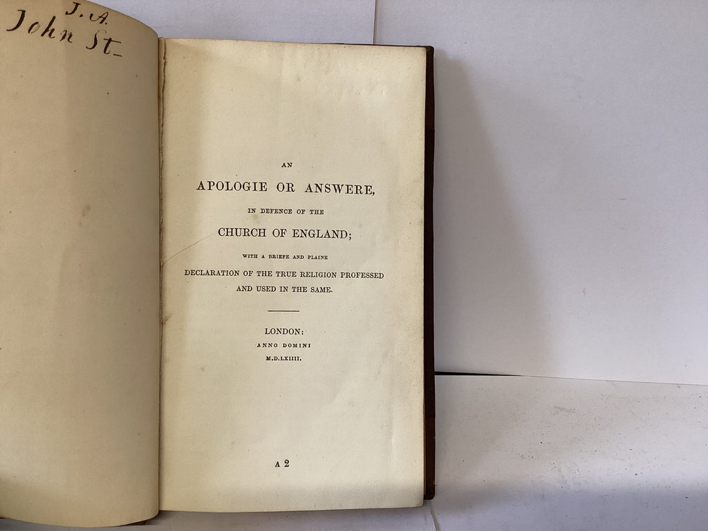 Jewel’s Apology in defence of the Church of England (The John Gowan Collection)