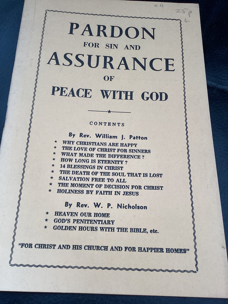 Pardon for Sin and Assurance of Peace with God (Used Copy)