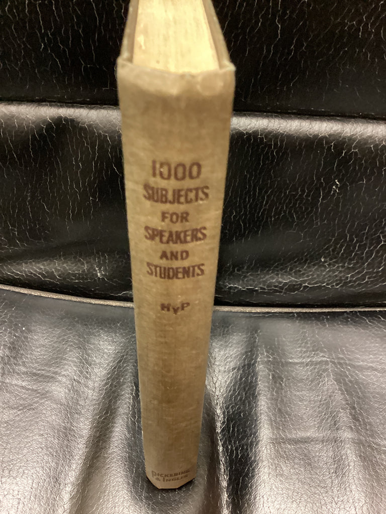 One Thousand Subjects for Speakers and Students (Used Copy)