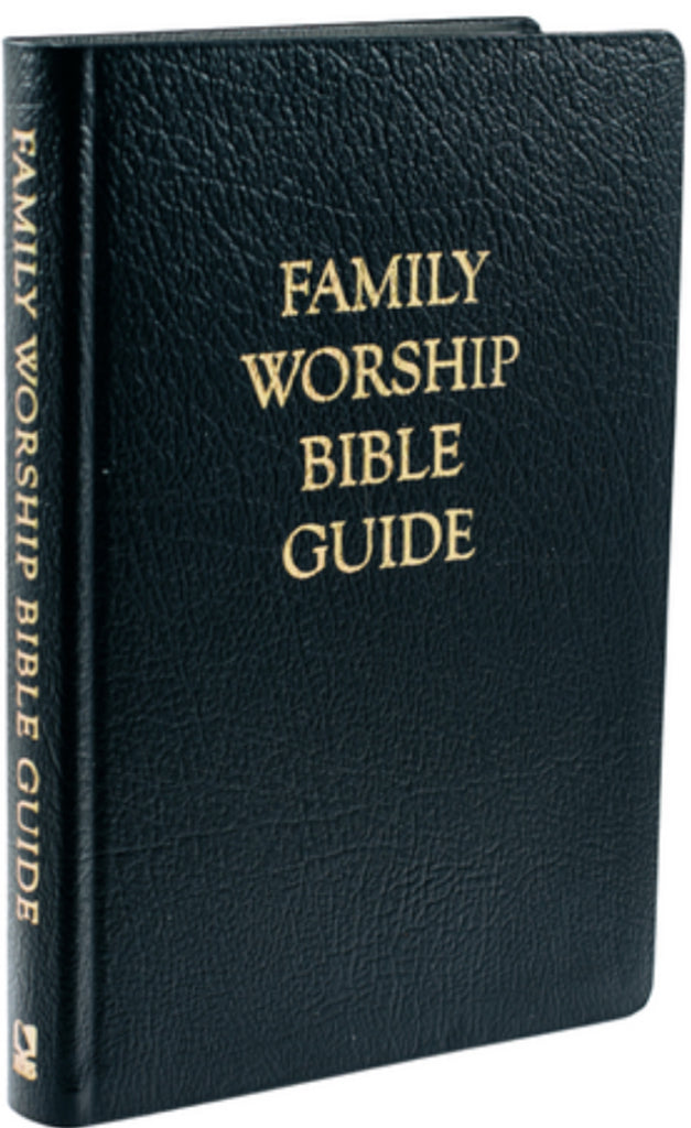 Family Worship Bible Guide (Bonded Leather, Black)