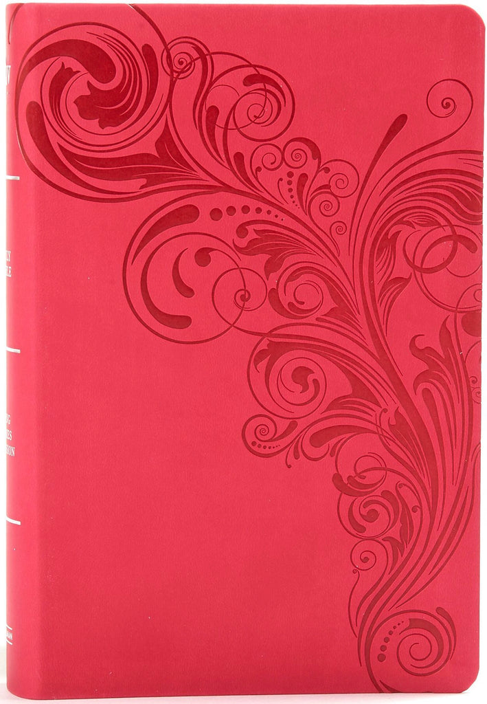 KJV Large Print Personal Size Reference Bible - Pink, Leathertouch