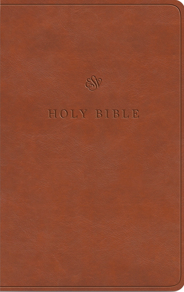 ESV Value Thinline Bible - TruTone, English Saddle