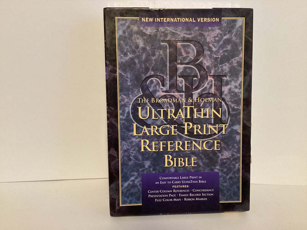 NIV: Ultra Thin Large Print Reference Bible (Blue Bonded Leather) (John Gowan Collection)