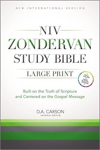 NIV Study Bible Large Print Hardback (New International Version)