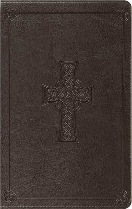 ESV Value Thinline Bible - TruTone, Charcoal, Celtic Cross Design