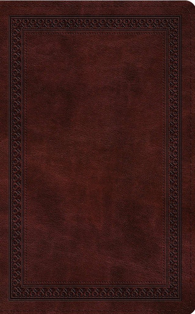 ESV Thinline Bible - TruTone, Mahogany, Border Design