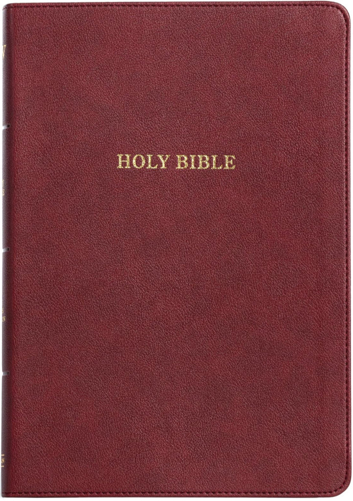 KJV Large Print Thinline Bible - Burgundy, Leathertouch