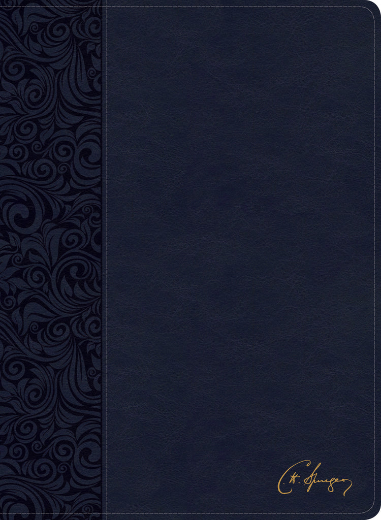 CSB: The Spurgeon Study Bible - Navy, Leathertouch