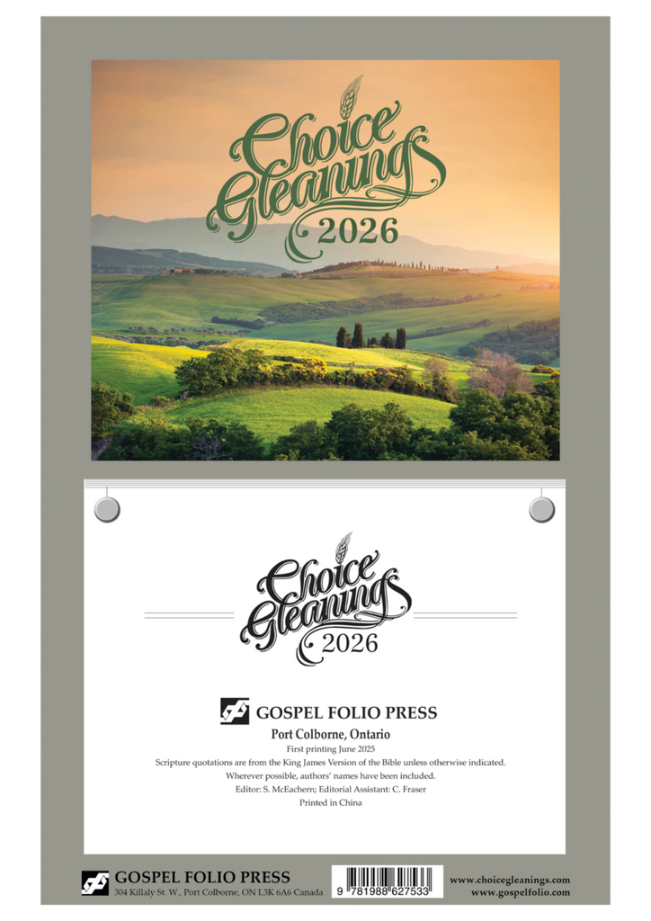 Choice Gleanings Wall Calendar 2026