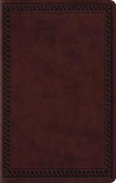 ESV Large Print Value Thinline Mahogany, Border