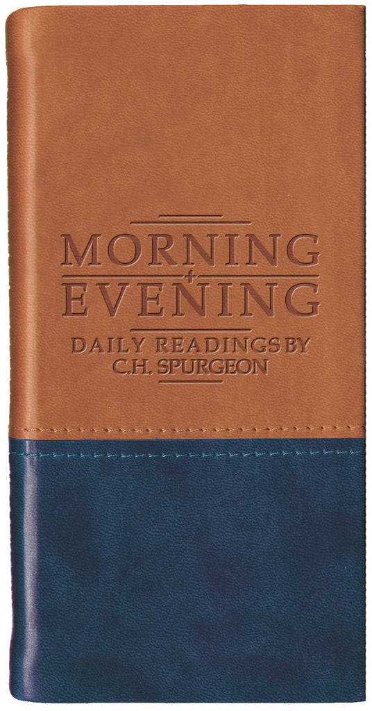 Morning & Evening: Daily Readings by C. H. Spurgeon - Tan/Navy