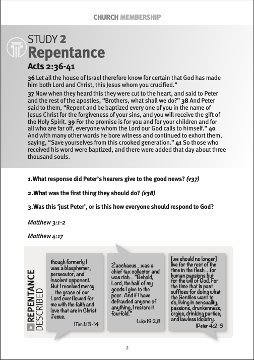 Church Membership: A course for disciples joining the local church