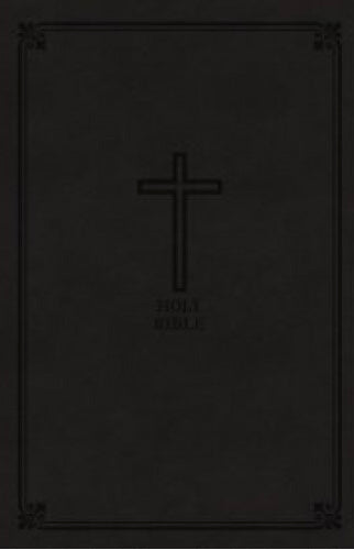 KJV Compact Large Print Reference Bible - Black, Leathersoft