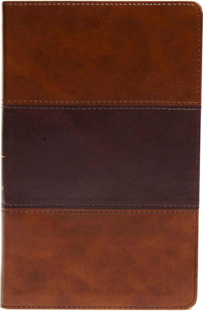 KJV Ultrathin Reference Bible - Saddle Brown, Leathertouch