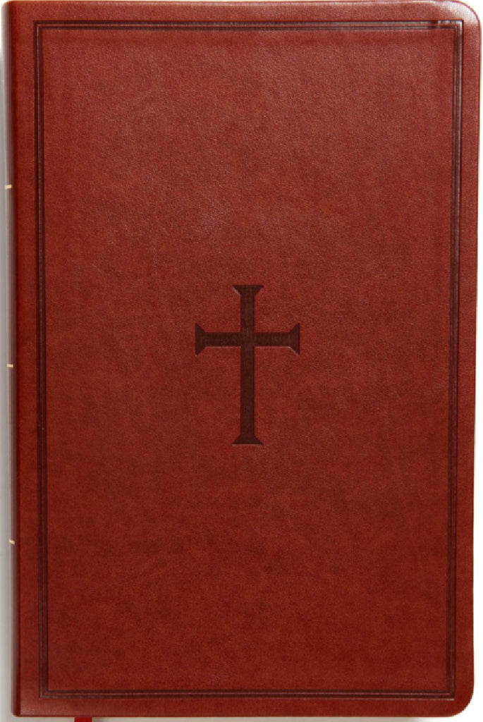 KJV Giant Print Reference Bible - Brown, LeatherTouch