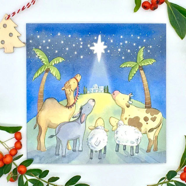 Star Pack of 5 Christmas Cards