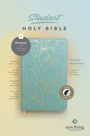 NLT Student Bible, Thinline Reference Edition (Teal Blue, LeatherLike, Thumb-Indexed)