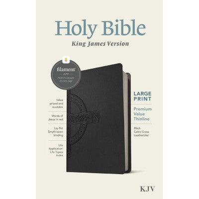 KJV Large Print Premium Value Thinline Bible, Filament Enabl