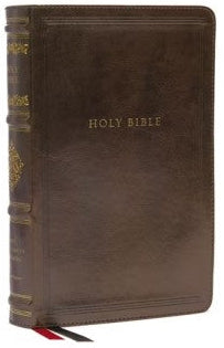 NKJV Personal Size Reference Bible - Brown, Leathersoft