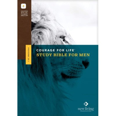 NLT Courage For Life Study Bible for Men (Hardcover, Filament Enabled)