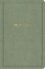 KJV - Large Print Personal Size Reference Bible - Sage, Suedesoft, Leathertouch