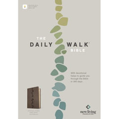 The Daily Walk Bible NLT, Filament Enabled (LeatherLike, Stepping Stones Dark Taupe)