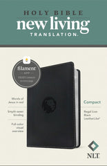 NLT Compact Bible - Regal Lion, Black, Leatherlike