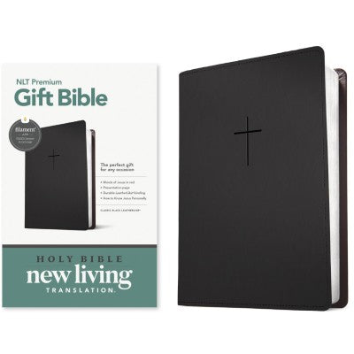 NLT Premium Gift Bible, Filament Enabled, Classic Black