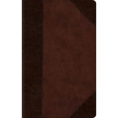 ESV Large Print Compact Bible, Red Letter, Brown/Walnut