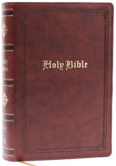 NKJV Bible: Personal Size Giant Print, Brown Leathersoft
