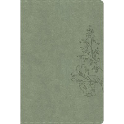 CSB Large Print Thinline Bible, Digital Study Edition, Sage