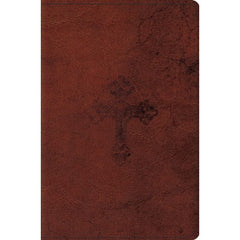 ESV Compact Bible, Walnut, Weathered Cross Design